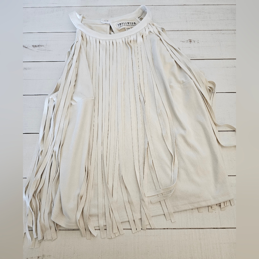 Idyllwind-  Madie Faux Suede Fringe Tank